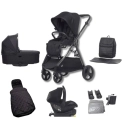 Didofy Stargazer 11 Piece Travel Bundle With Folding Carrycot - Black