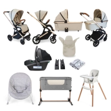 My Babiie MB500i Dani Dyer 11 Piece Everything You Need Travel System Bundle - Stone (MB500iDDST)