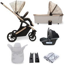 My Babiie MB500i Dani Dyer iSize Travel System - Rose Gold Marble (MB500iDDMR)