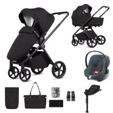 Venicci Claro 10 Piece Cybex Aton B2 i-Size Travel Bundle - Noir