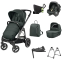 Peg Perego Veloce TC 11 Piece Duo Base Base Travel Bundle - Metal (Free Highchair)