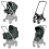 Peg Perego City Loop Chassis, Seat Unit, Carrycot & Primo Viaggio Car Seat Bundle - Metal