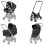 Peg Perego City Loop Chassis, Seat Unit, Carrycot & Primo Viaggio Car Seat Bundle - True Black