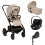 Nuna Mixx Next (Cybex Cloud T) Travel System Bundle + I-Size Base - Biscotti (New 2024)