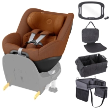 Maxi Cosi Pearl 360 PRO i-Size 5 Piece Toddler Car Seat Bundle - Authentic Cognac