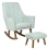 Tutti Bambini Jonah Rocking Chair and Footstool Set - Boucle Ocean Stone