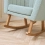 Tutti Bambini Jonah Rocking Chair and Footstool Set - Boucle Ocean Stone