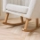 Tutti Bambini Jonah Rocking Chair and Footstool Set - Boucle Mushroom