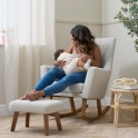 Tutti Bambini Jonah LUXE Rocking Chair and Footstool Set - Boucle Mushroom