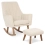 Tutti Bambini Jonah Rocking Chair and Footstool Set - Boucle Mushroom