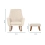 Tutti Bambini Jonah Rocking Chair and Footstool Set - Boucle Mushroom