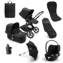 Bugaboo Fox 5 (Cloud T) Ultimate Pushchair Bundle - Black/Midnight Black