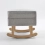 Cuddles Collection Nursery Rocking Chair and Footstool - Chester Grey