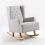 Cuddles Collection Nursery Rocking Chair and Footstool - Chester Grey