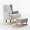 Cuddles Collection Nursery Rocking Chair and Footstool - Chester Grey