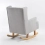 Cuddles Collection Nursery Rocking Chair and Footstool - Chester Grey