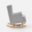 Cuddles Collection Nursery Rocking Chair and Footstool - Chester Grey