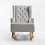 Cuddles Collection Nursery Rocking Chair - Chester Grey