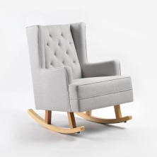 Cuddles Collection Nursery Rocking Chair - Chester Grey