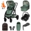 Cosatto Wow 3 Everything Bundle with Maxi Cosi Cabriofix i-Size Car Seat & Cabriofix i-Size Base - Meadow