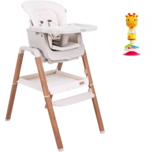 Tutti Bambini Nova Evolutionary Highchair - Ecru/Scandinavian Walnut + FREE Suction Toy Worth £14.99!