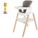 Tutti Bambini Nova Evolutionary Highchair-White/Oak + FREE Suction Toy Worth £14.99!