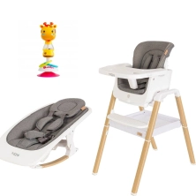 Tutti Bambini 2in1 Nova Highchair/Rocker Bundle - Oak/White + FREE Suction Toy Worth £14.99!