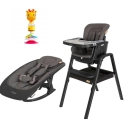 Tutti Bambini 2in1 Nova Highchair/Rocker Bundle - Black + FREE Suction Toy Worth £14.99!