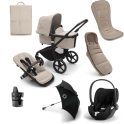 Bugaboo Fox 5 (Cloud T) Ultimate Pushchair Bundle - Black/Desert Taupe