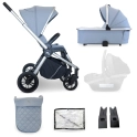 My Babiie MB450i 2in1 Pram System - Steel Blue