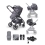 miniuno TouraGo Travel System with Lie Flat i-Size Carseat & Isofix Base - Anthracite