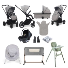 My Babiie MB500i Dani Dyer 11 Piece Everything You Need Travel System Bundle - Moon Grey (MB5002MOCS)