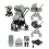 miniuno Ventoura Travel System with Lie Flat i-Size Carseat & Isofix Base - Shamrock