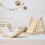 Tutti Bambini Scala Montessori 3-in-1 Pikler Climbing Frame with Climbing Wall - Natural