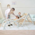 Tutti Bambini Scala Montessori 3in1 Pikler Climbing Frame with Climbing Wall - Sea Mist