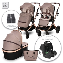 Lorelli Glory 3in1 Travel System Bundle - Beige