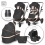 Lorelli Glory 3in1 Travel System Bundle - Black Diamond