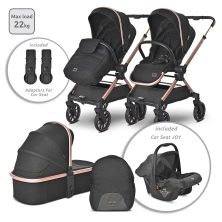 Lorelli Reya 3in1 Travel System Bundle - Black Jasper