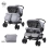 Lorelli Twin Baby Stroller incl Changing Bag - Cool Grey