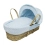 Kiddies Kingdom Dolls Moses Basket-Dimple Blue