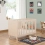 Babymore Dante Mini Cot Bed - Natural