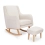 Babymore Ida Nursing Chair with Stool - Ivory