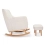 Babymore Ida Nursing Chair with Stool - Ivory