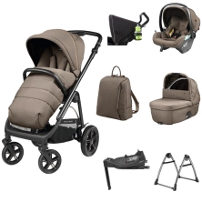 Peg Perego Veloce TC 11 Piece Duo Base Travel Bundle - Pine Bark