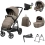 Peg Perego Veloce TC 11 Piece Duo Base Travel Bundle - Pine Bark (Free Highchair)