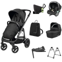 Peg Perego Veloce TC 11 Piece Duo Base Travel Bundle - True Black