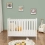 Babymore Caro Urban Mini Cot Bed - White