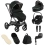 egg® 3 Stroller Luxury 8 Piece Bundle with Maxi Cosi Pebble 360 Pro Car Seat - Black Olive