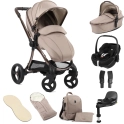 egg® 3 Stroller Luxury 8 Piece Bundle with Maxi Cosi Pebble 360 Pro2 Car Seat - Houndstooth Almond