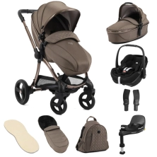 egg® 3 Stroller Luxury 8 Piece Bundle with Maxi Cosi Pebble 360 Pro2 Car Seat - Mink